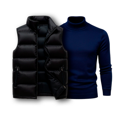 RL Puffer Vest & Turtleneck Set [COMBO]