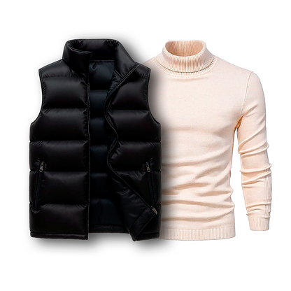 RL Puffer Vest & Turtleneck Set [COMBO]