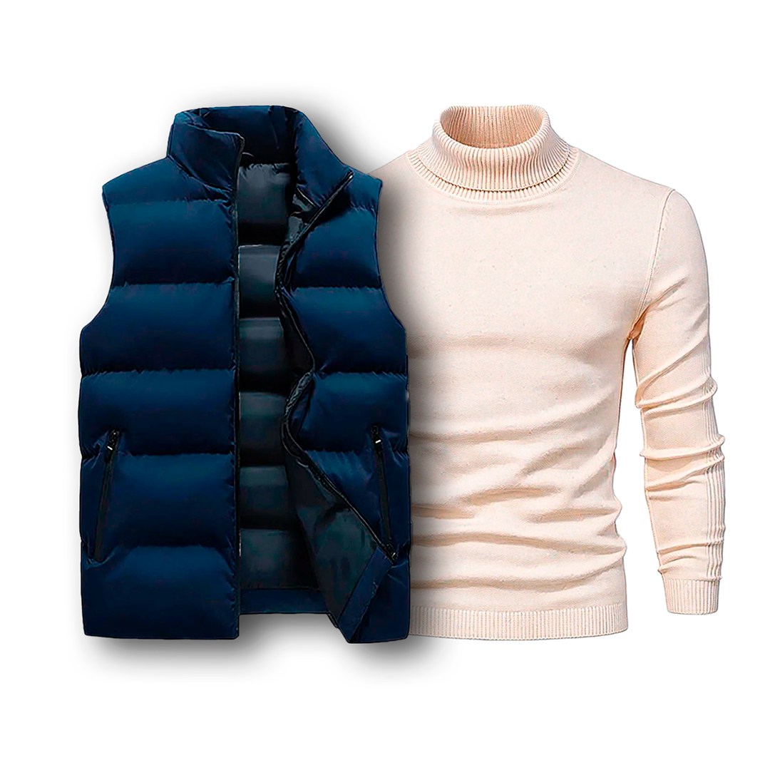 RL Puffer Vest & Turtleneck Set [COMBO]