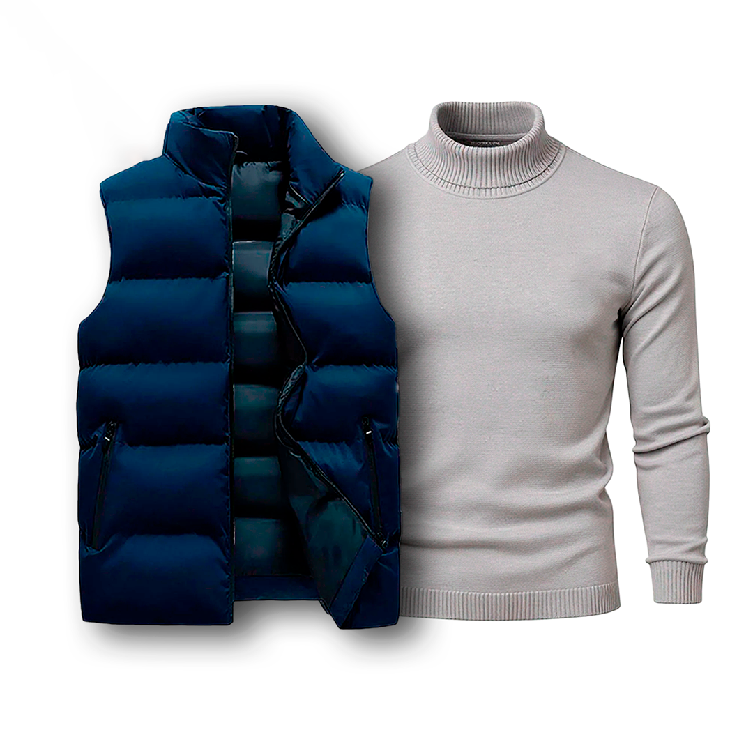 RL Puffer Vest & Turtleneck Set [COMBO]