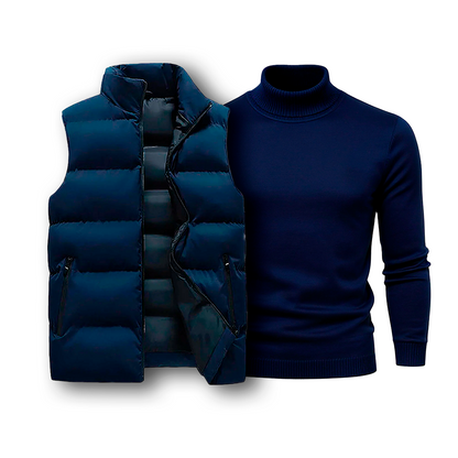 RL Puffer Vest & Turtleneck Set [COMBO]